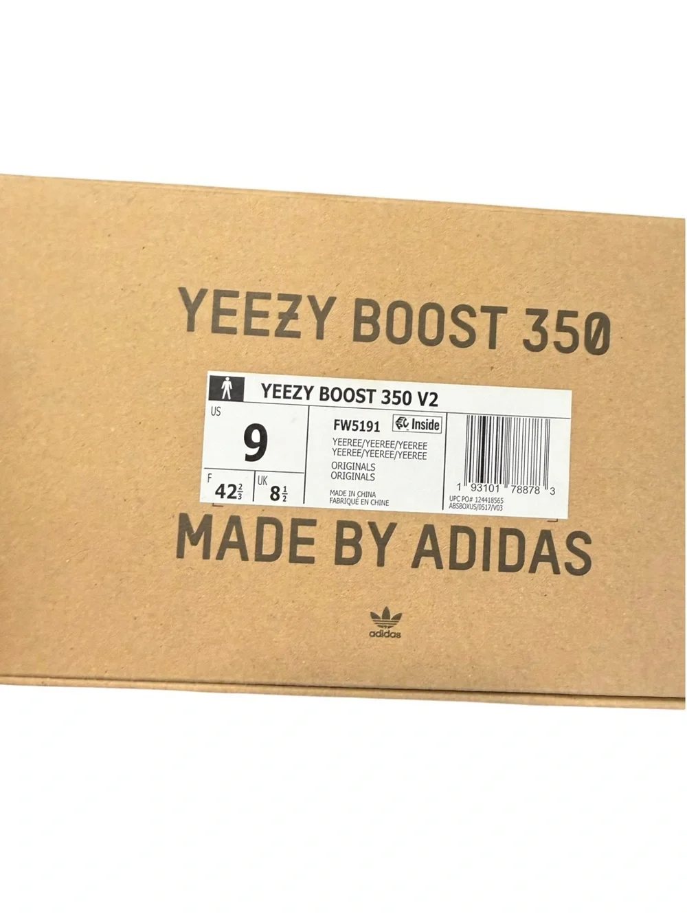 adidas Yeezy Boost 350 V2 Yeezreel Non-Reflective FW5191 Size 9 with box